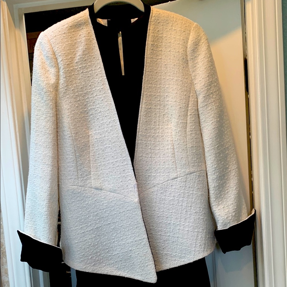 Elegant White and Black Women's Jacket